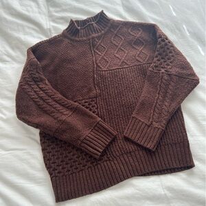 American Eagle Brown Knit Sweater